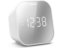 Radio Despertador PHILIPS TAR4406 (Blanco - Digital - Doble Alarma - Batería y Pilas)