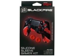 Kit funda silicona ARDISTEL Blackfire + 2 grips para Dualshock PS4 azul y rojo — Compatibilidad: Dualshock PS4