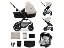 Carrito De Bebé Kinderkraft MOOV 2 3 en 1 desde el nacimiento hasta 27 kg con ruedas grandes amortiguadas Gris
