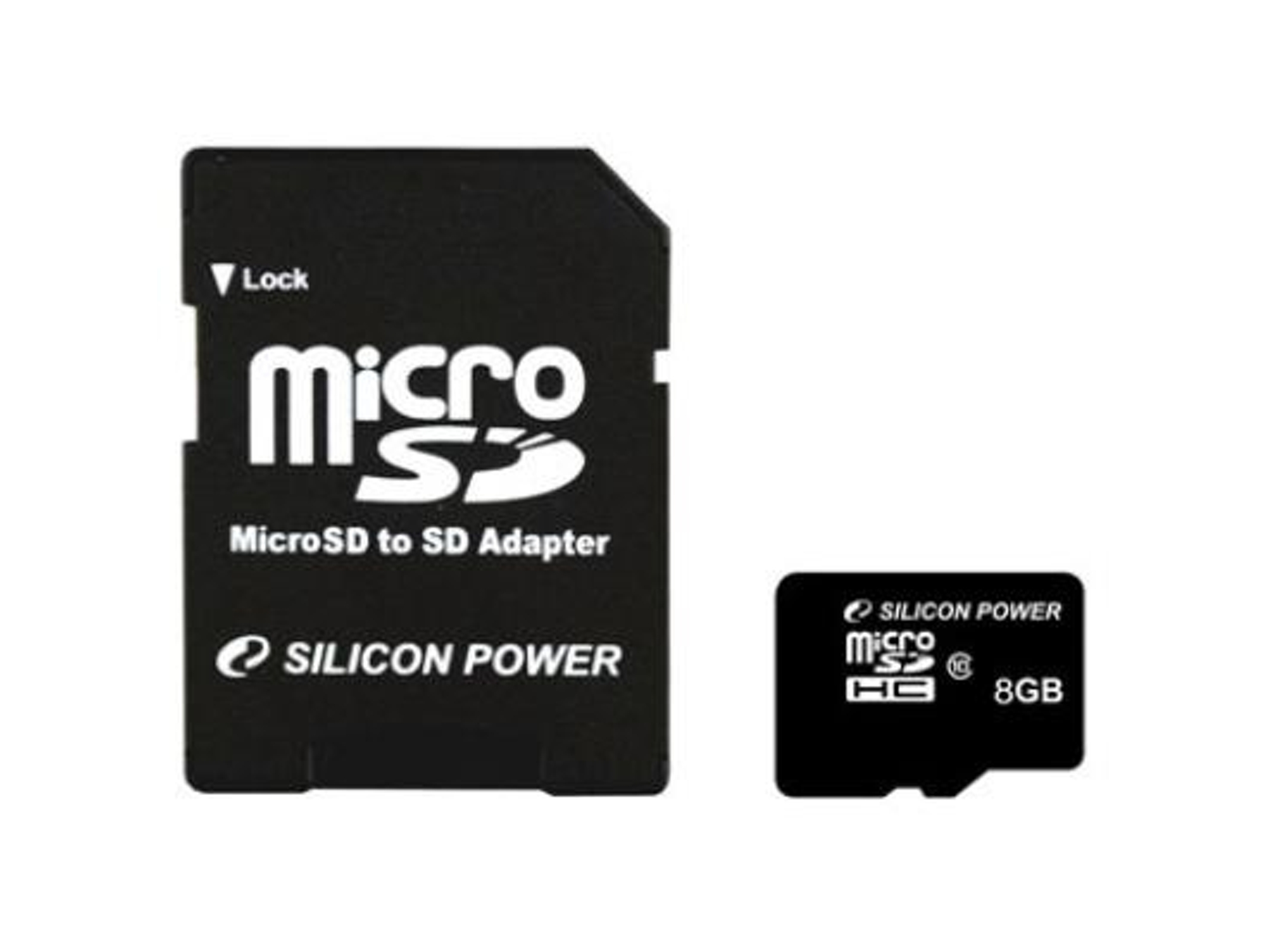Tarjeta de memoria SDHC con Adaptador SILICON POWER CL10 8GB