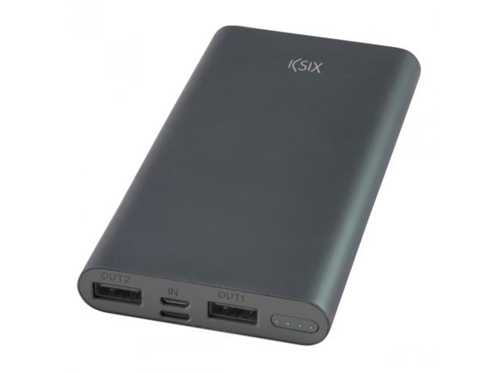 Powerbank KSIX Powerlive (10000 mAh - 2 USB - MicroUSB - Gris)