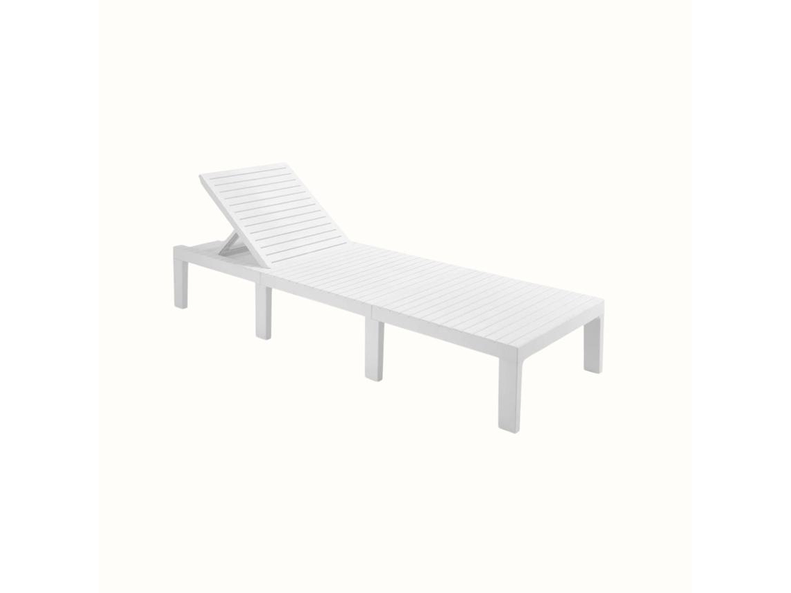 Tumbona Modular IPAE-PROGARDEN Haiti (Blanco - Sin Cojín - 65x195x78cm)