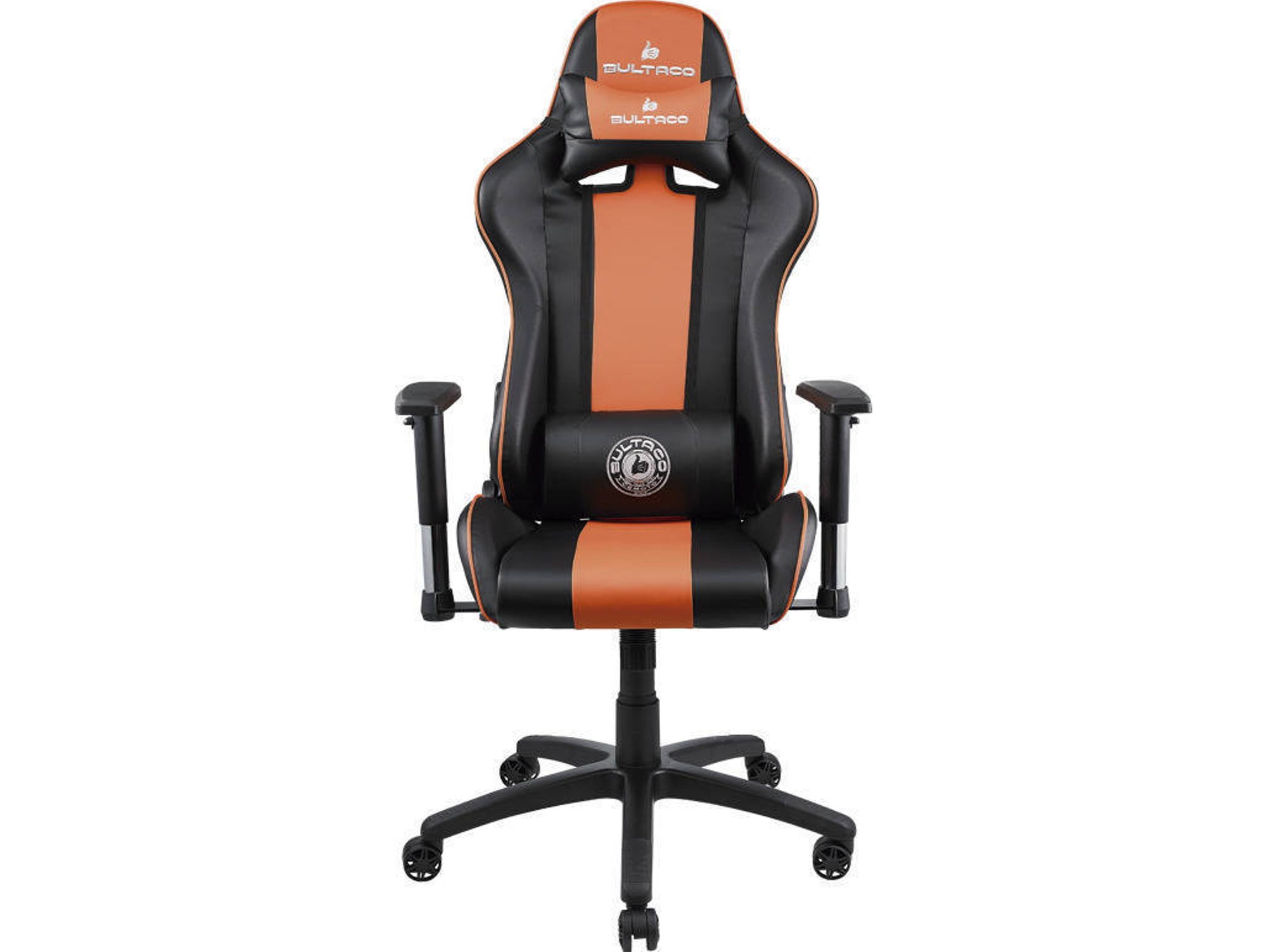 Silla Gaming BULTACO Division (Caja Abierta - Hasta 150 kg - Elevador a Gas Clase 4 - Negro y Naranja)
