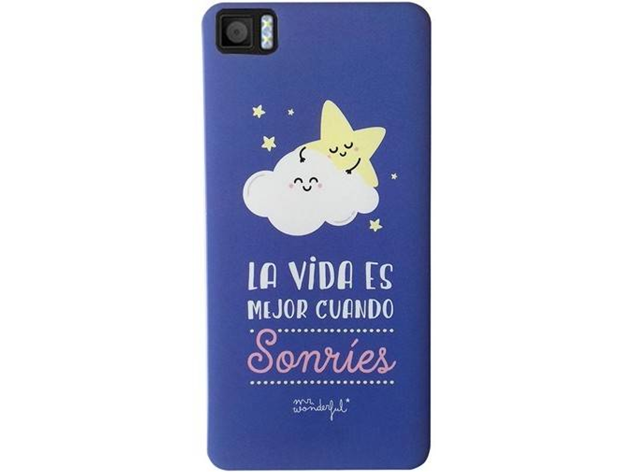 Carcasa BQ Aquaris 4.5 MR. WONDERFUL SonrÃ­es Azul