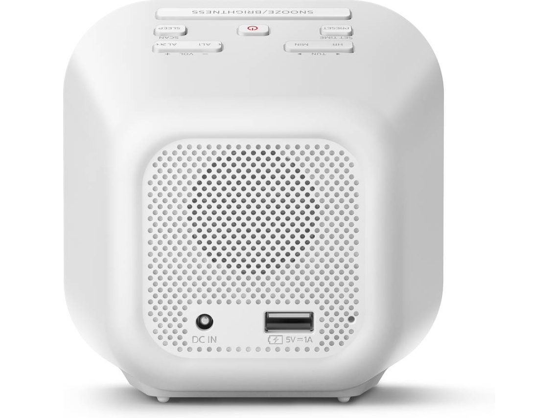 Radio Despertador PHILIPS TAR4406 Blanco Digital Doble Alarma Bateria y Pilas Worten Canarias