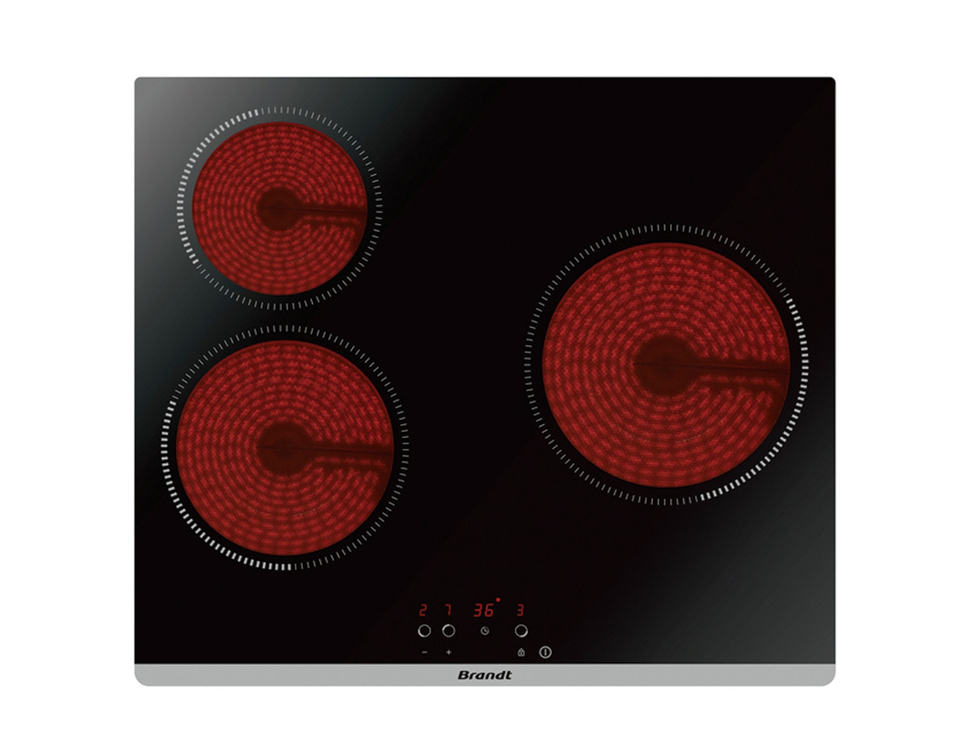 Placa de Vitrocerámica BRANDT BPV6320B (Eléctrica - 58 cm - Inox)