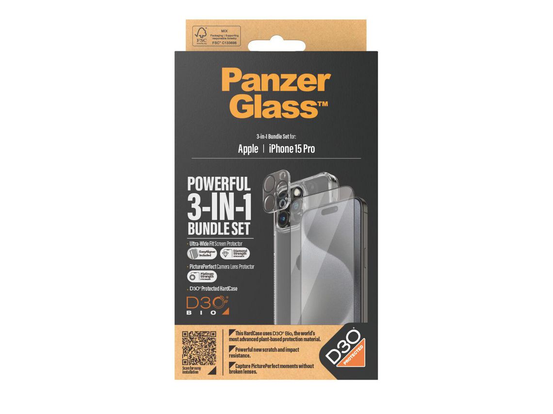 Protector de pantalla de Vidrio PANZERGLASS iPhone 15 Pro