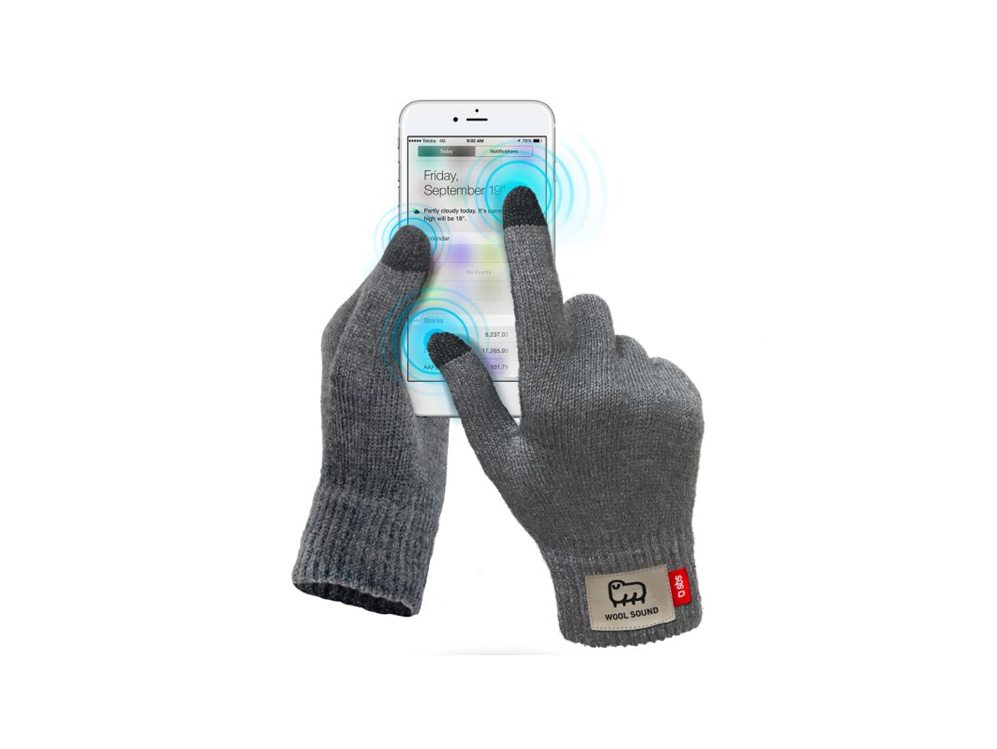 Guantes Touch Wool SBS para Touchscreen Capacitivo Talla M