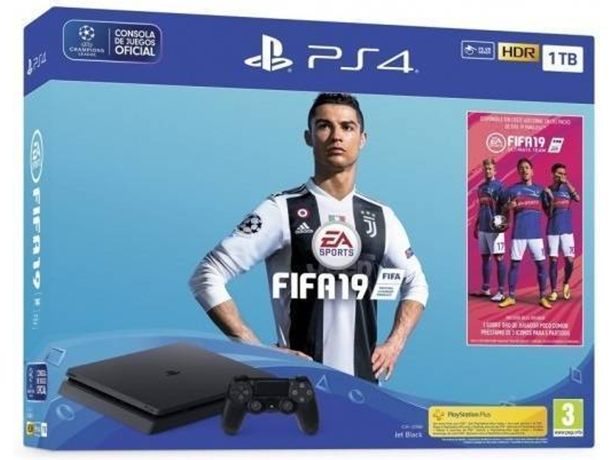 Consola PS4 Slim 1TB + juego FIFA 19 (Caja Abierta)