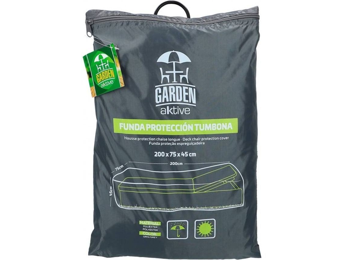 Funda para Tumbona AKTIVE 61503 Gris (200x75x45cm)