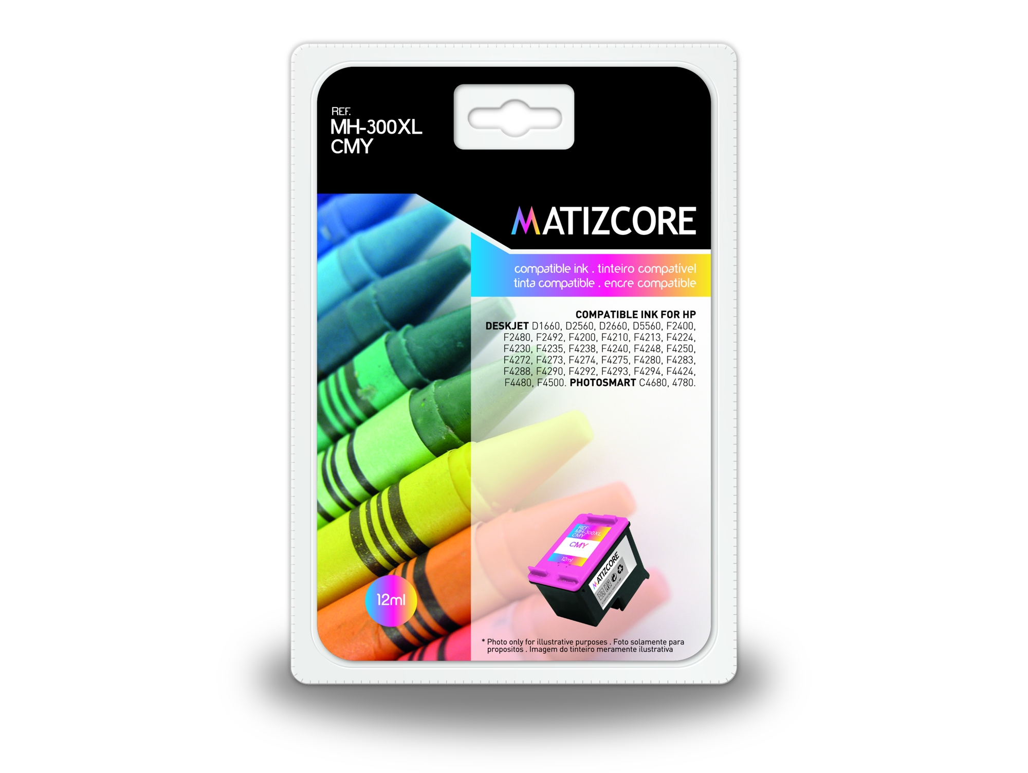 Cartucho de tinta MATIZCORE HP 300XL Tricolor
