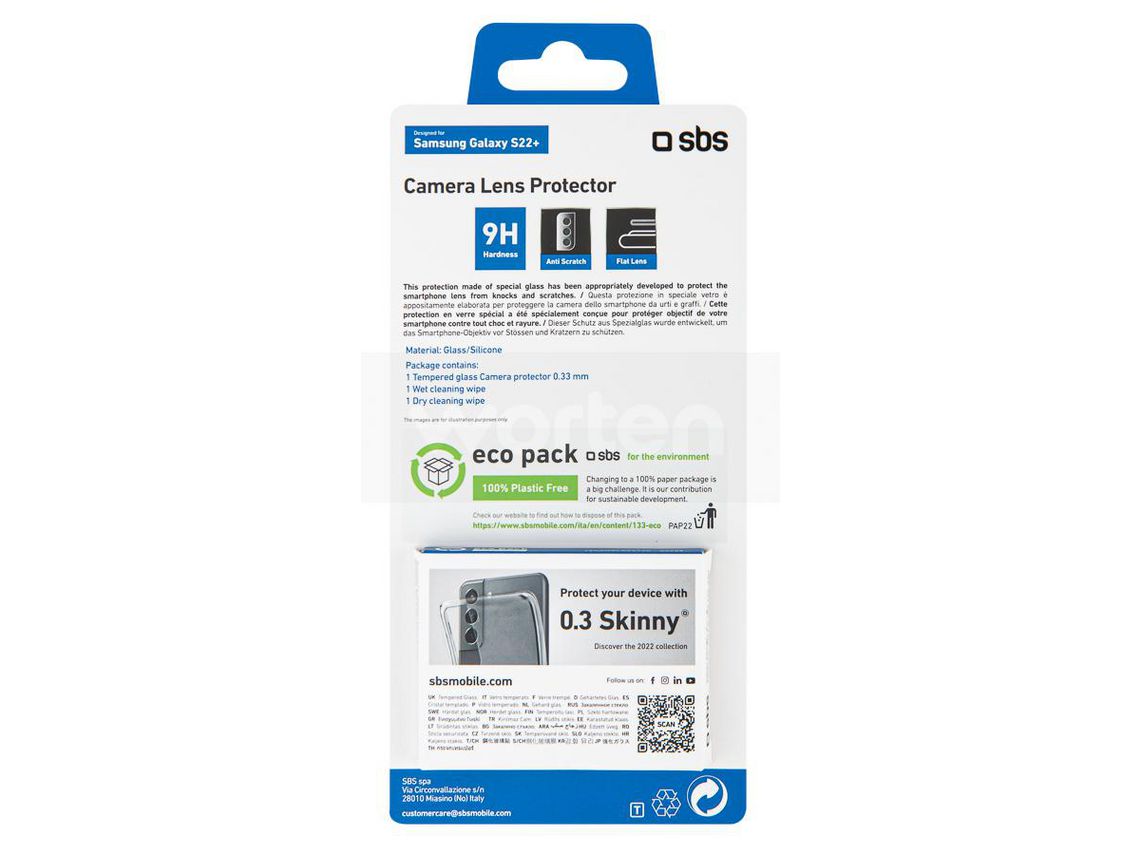 Protector de pantalla de Vidrio SBS Galaxy S22 Plus