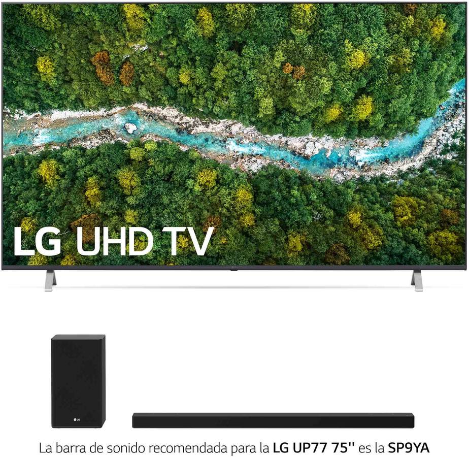 TV LG 75UP77006LB (LED - 75'' - 191 cm - 4K Ultra HD - Smart TV)