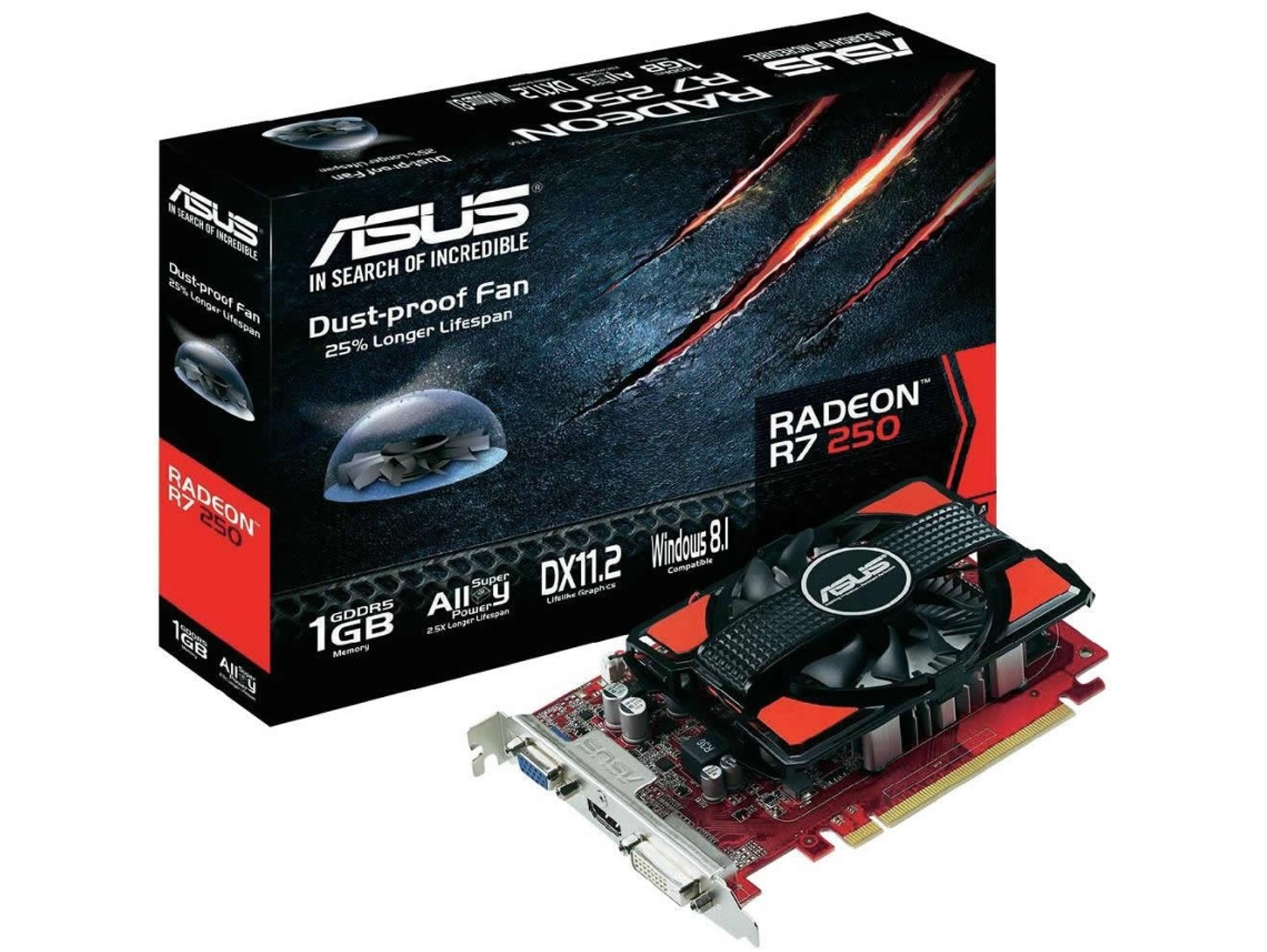 Tarjeta Gráfica ASUS R7 250 1GB DDR5