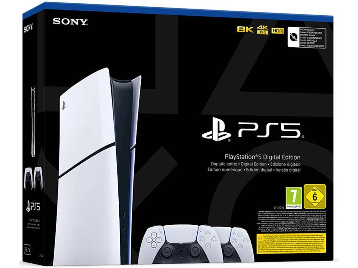 Consola PS5 Slim Digital + Dualsense Blanco