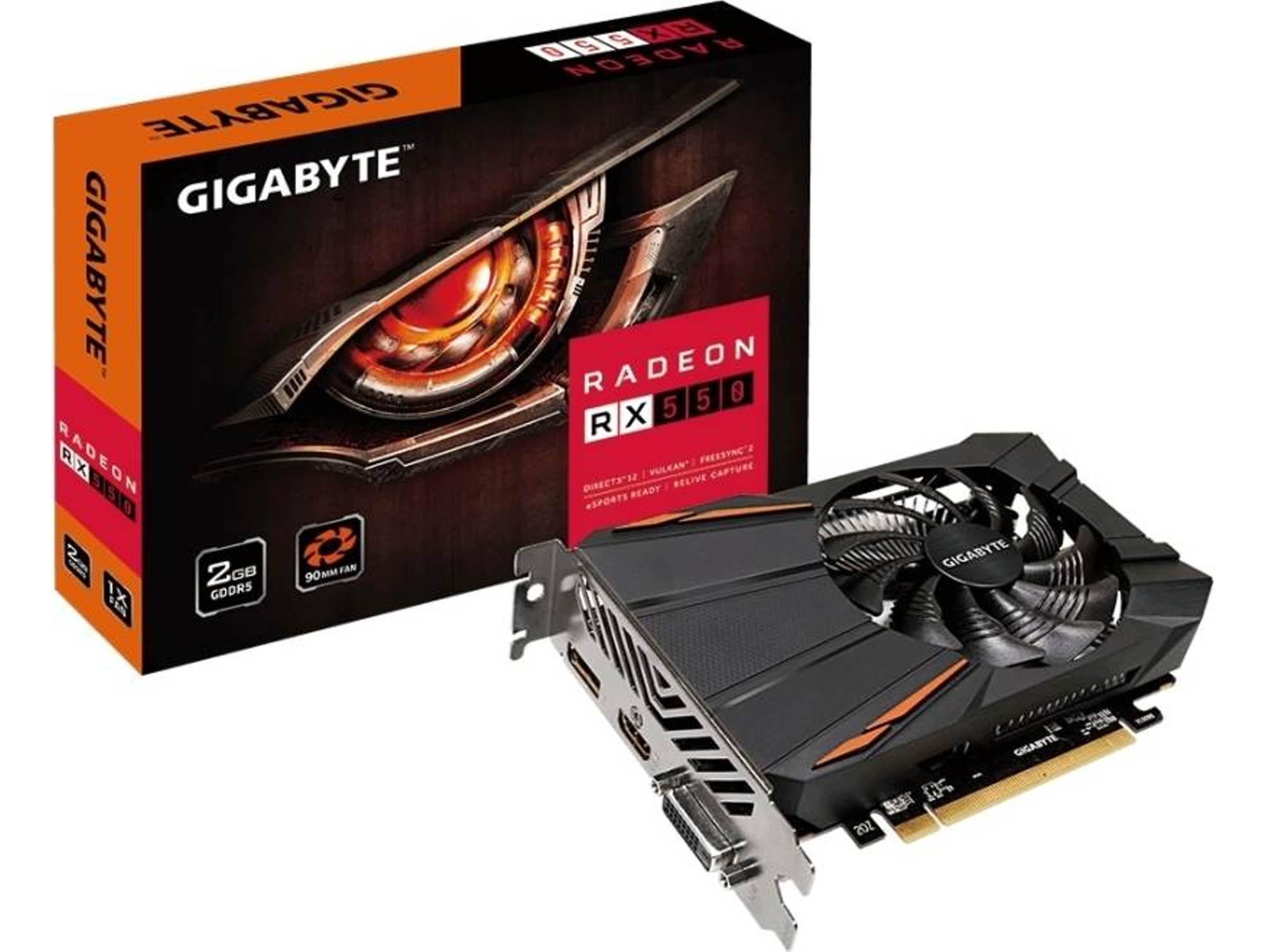 Tarjeta Gráfica AMD GIGABYTE Radeon RX 550 D5 2G GDDR5