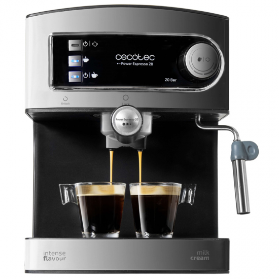 Cafetera CECOTEC Power Espresso 20 (20 bar - Café molido y en monodosis)