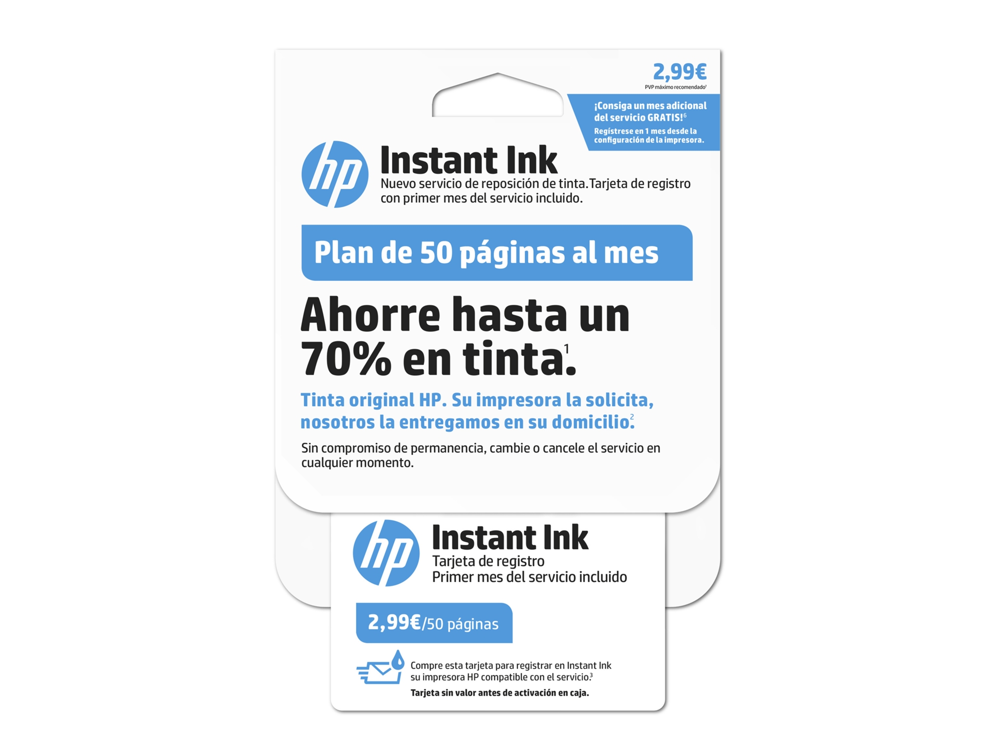 Tarjeta HP Instant Ink  100 PGS(AM)