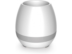 Maceta con altavoz inalámbrico MUVIT I/O blanco
