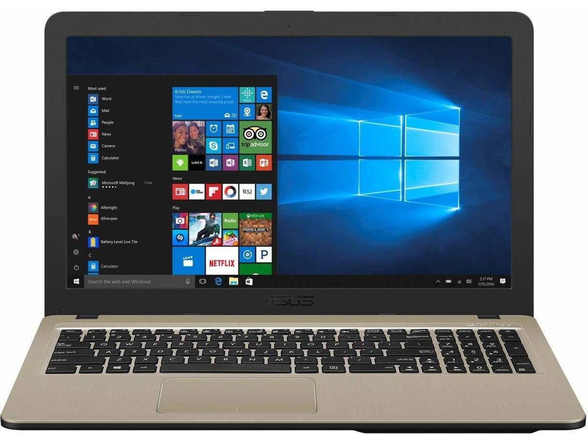 Portátil ASUS X540UB-GQ845T - 90NB0IM1-M12020 (15.6'' - Intel Core i7-8550U - RAM: 8 GB - 256 GB SSD - NVIDIA GeForce MX110)