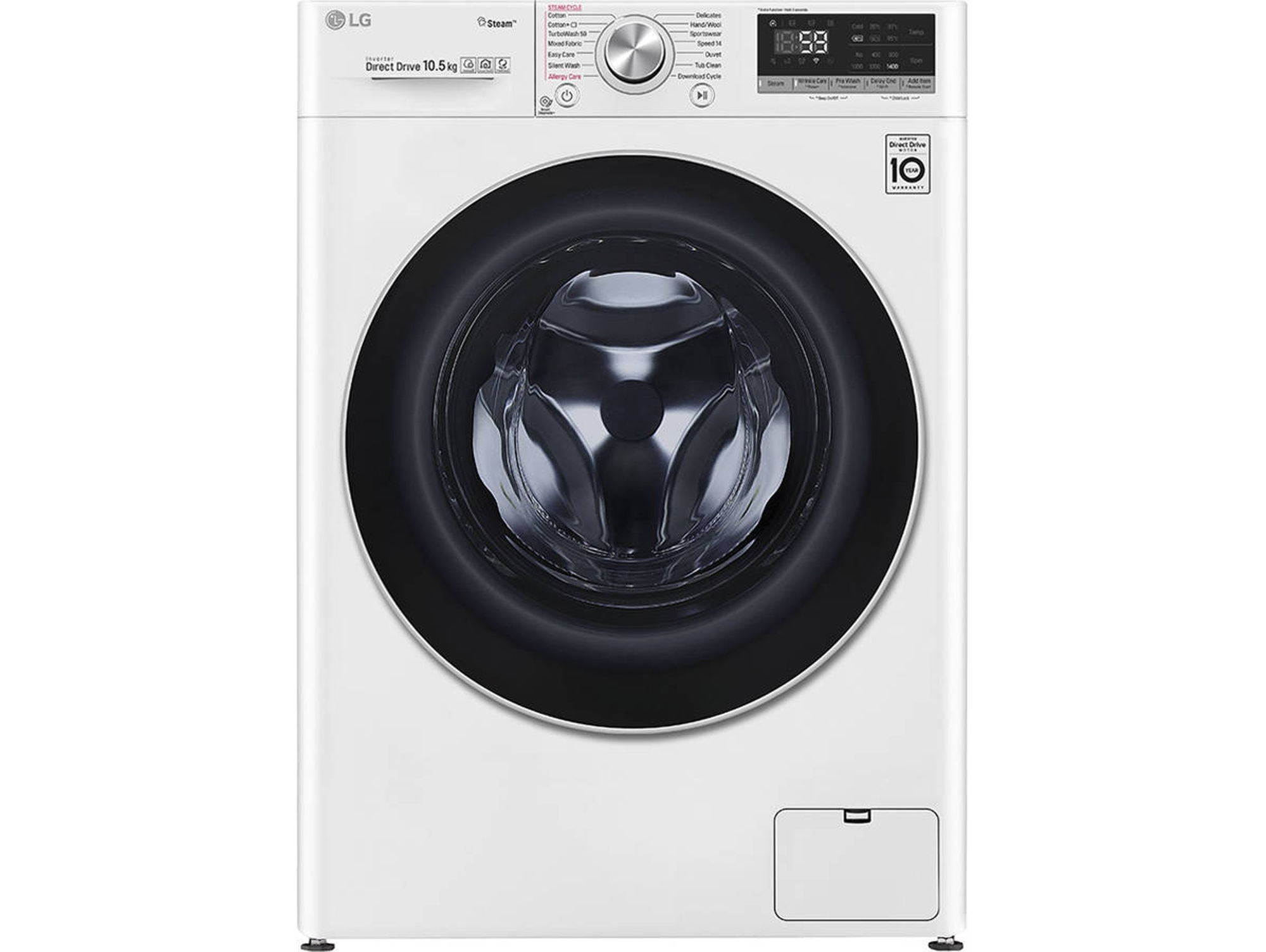 Lavadora LG F4WV710P1 (10 kg - 1400 rpm - Blanco)