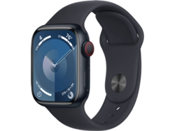 APPLE Watch Series 9 GPS+Cellular 41 mm Medianoche con Correa Deportiva Medianoche (Talla: M/L)