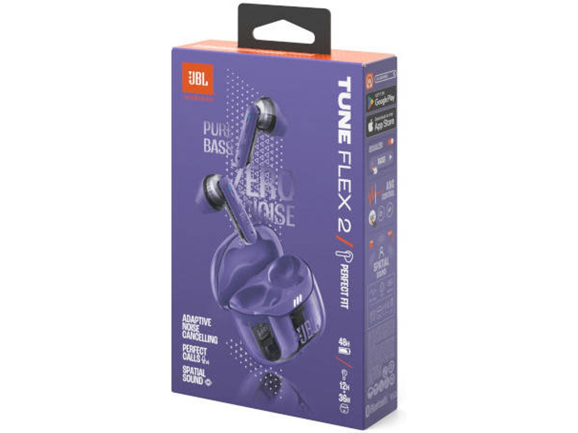 JBL TUNE FLEX 2 ワイヤレスイヤホン パープル JBL Tune Flex 2 Ghost Edition | 2ウェイハイブリッドノイズキャンセ