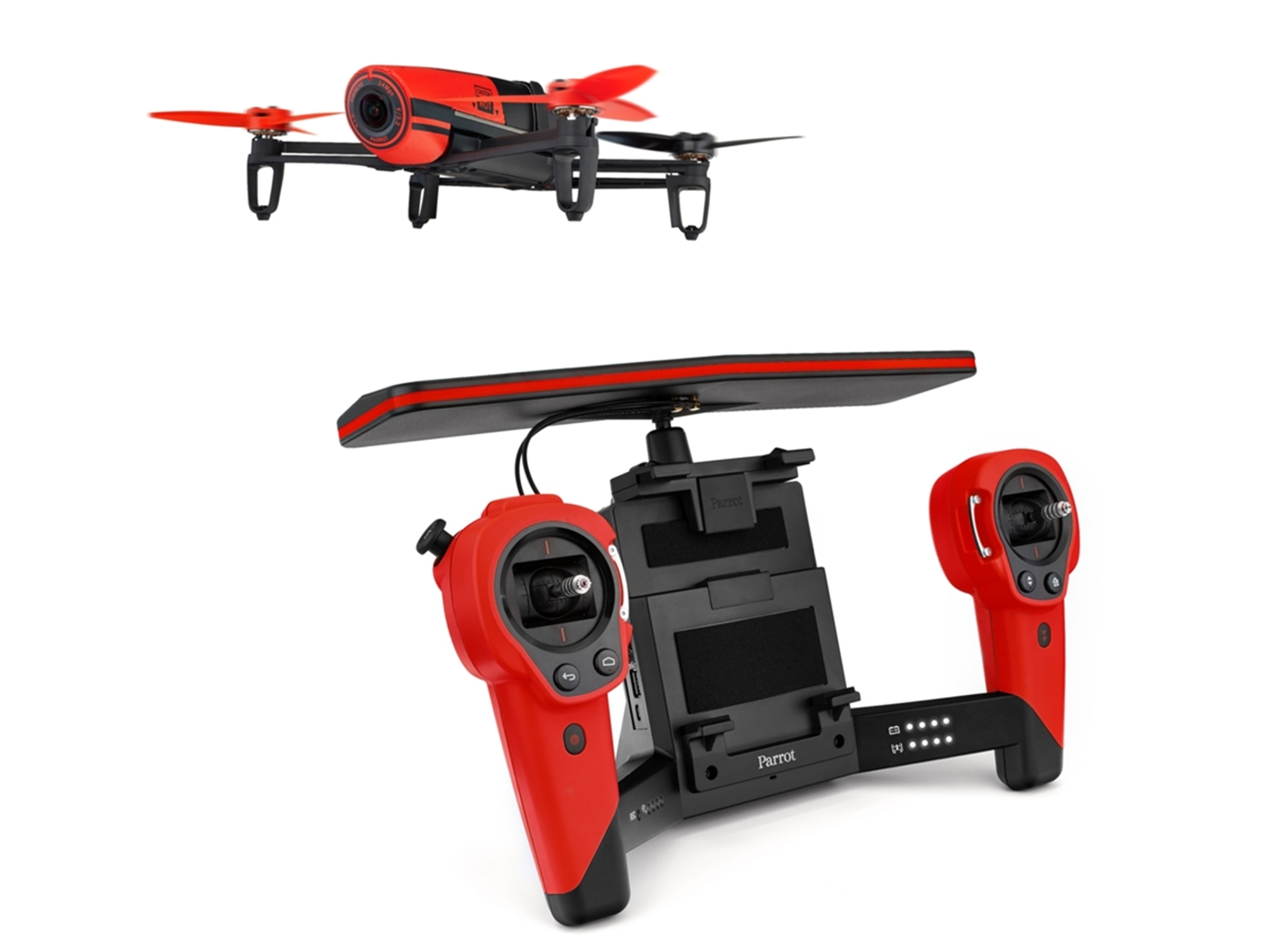 Drone PARROT Bebop & Skycontroller (HD - Autonomía: Hasta 120 min - Rojo)