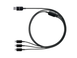 Cargador + Cable Multicarga SAMSUNG Negro (3 MicroUSB)