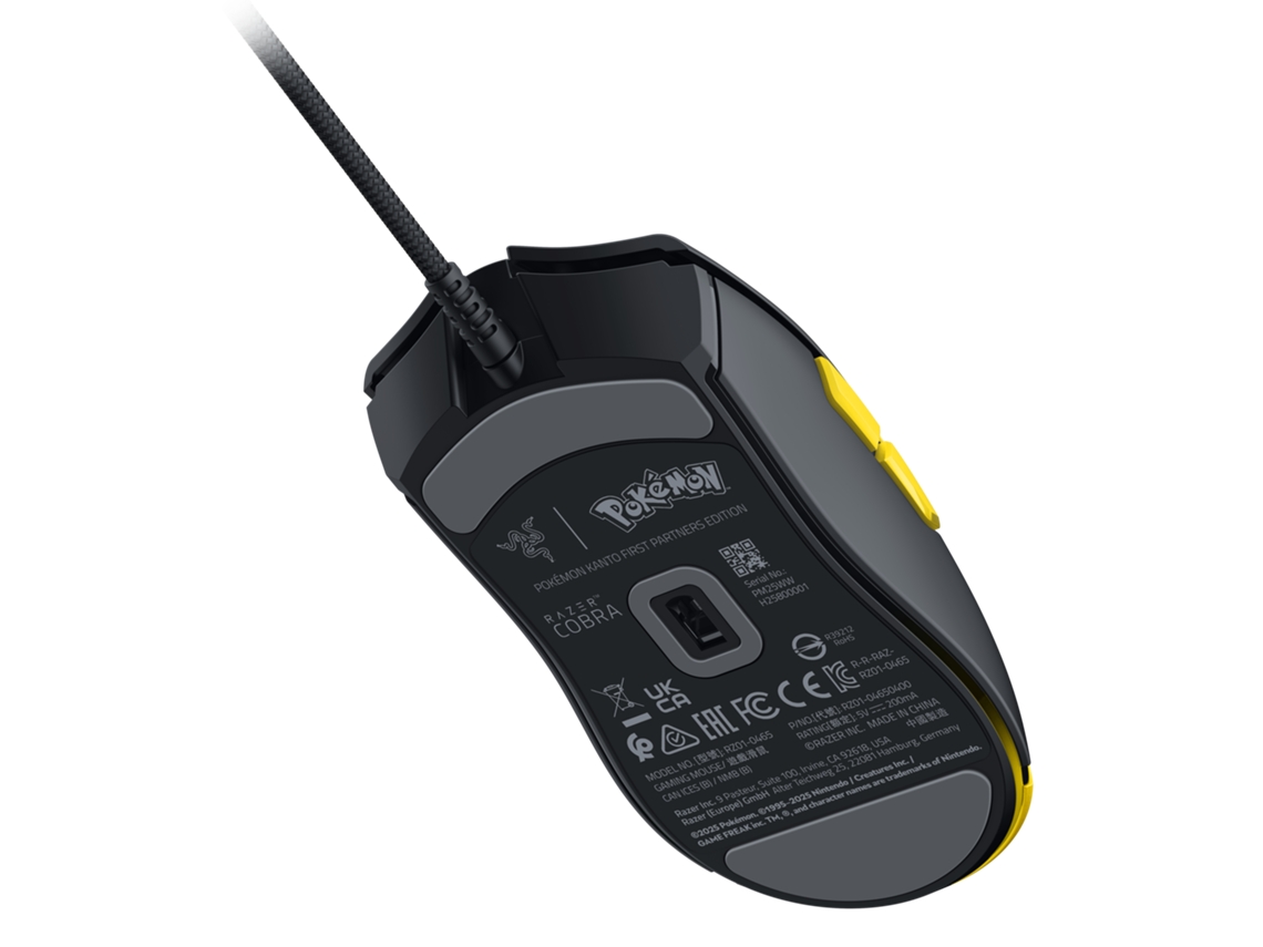 Ratón Gaming RAZER Cobra - Edición Pokémon (8500 dpi - Negro y Amarillo)