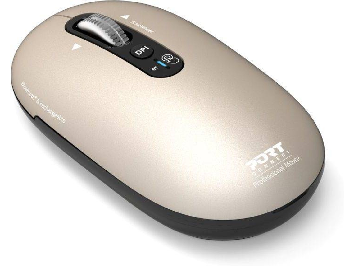 Ratón inalámbrico PORT DESIGNS Pure Mac (3200 ppp - Beige)