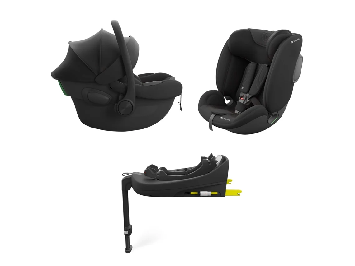 Silla de Coche 3 en 1 KINDERKRAFT Endura Safe Modular System (40-150 cm - 0-12 años - 0-36 kg - Negro)