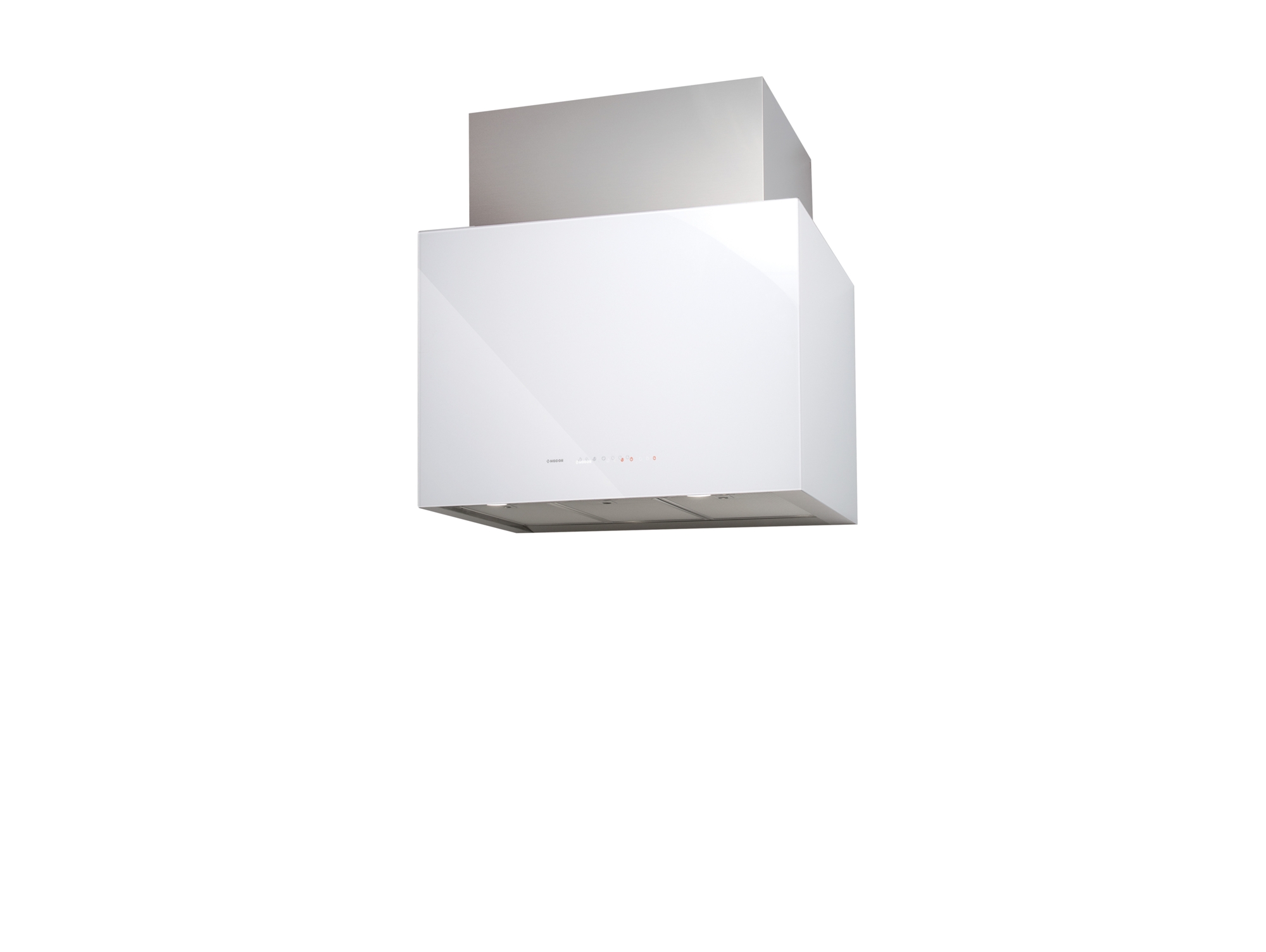Campana de Isla NODOR Cube Glass Wh (645 m3/h - 62 cm - Blanco)