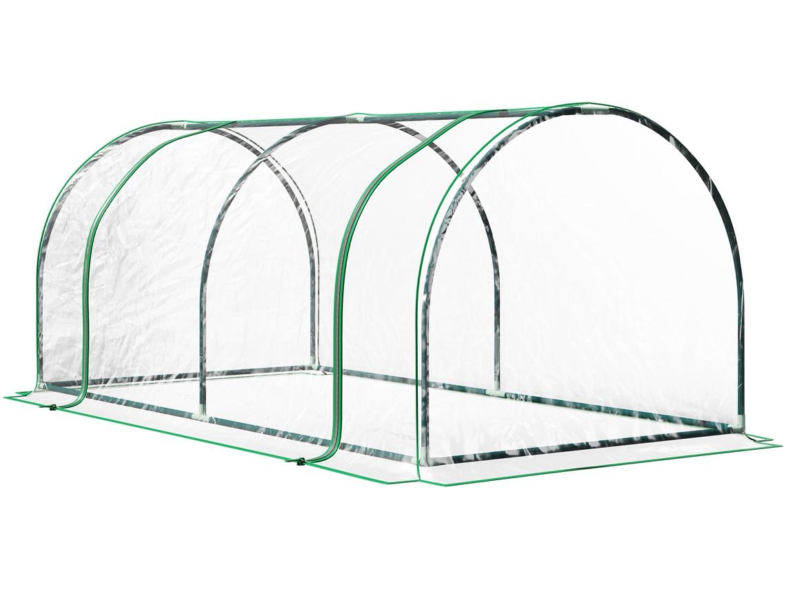  Invernadero de jardín OUTSUNNY de acero y PVC (200x100x80cm)