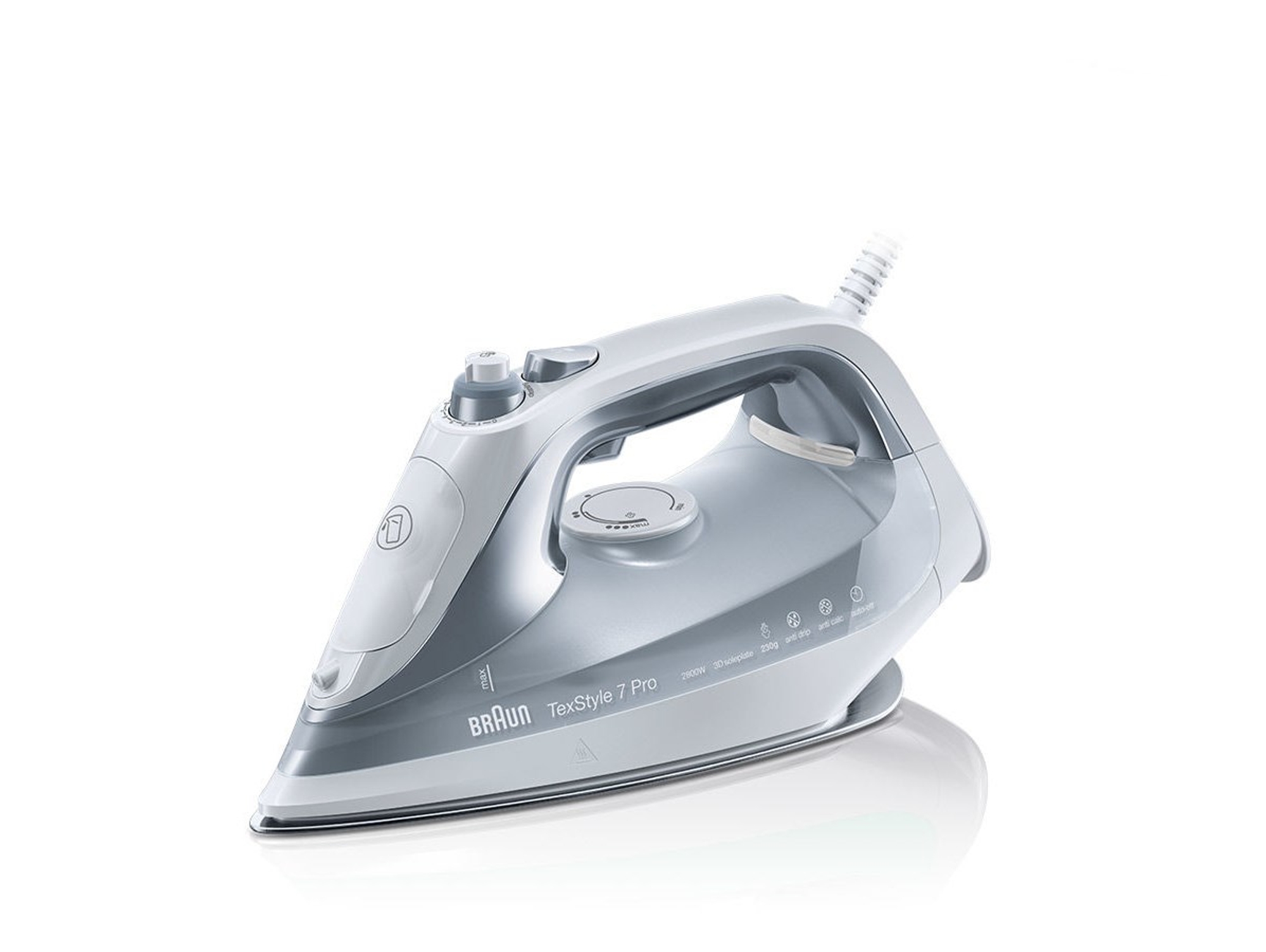 Plancha de Vapor BRAUN TexStyle 7 SI7088GY (Chorro Vapor: 230 g/min - Suela: Eloxal)