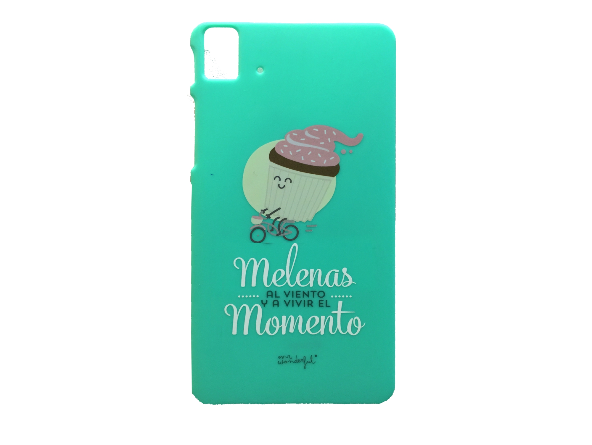 Carcasa BQ Aquaris E5 MR. WONDERFUL Melenas Verde