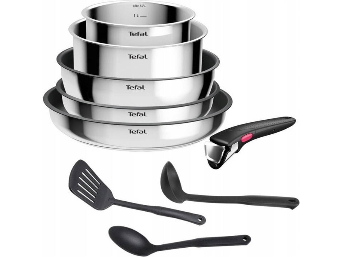 Conjunto de Sartenes TEFAL Ingenio L881S904 (9 Piezas - Inox)