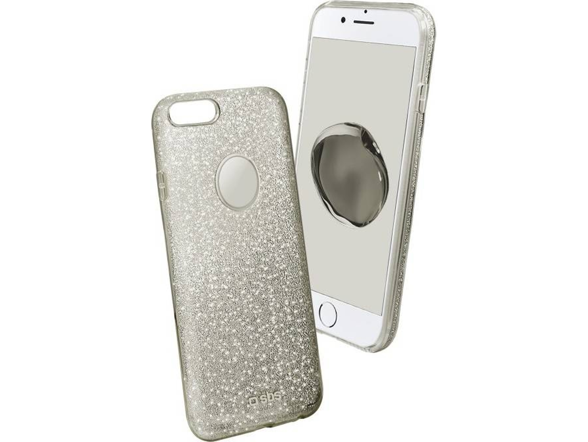 Carcasa iPhone 7 Plus, 8 Plus SBS Sparky Plateado