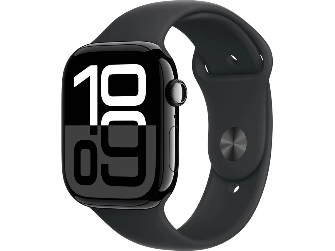 APPLE Watch Series 10 GPS+Cellular 46 mm Aluminio Negro Azabache con Correa Deportiva Negro (Talla: S/M)