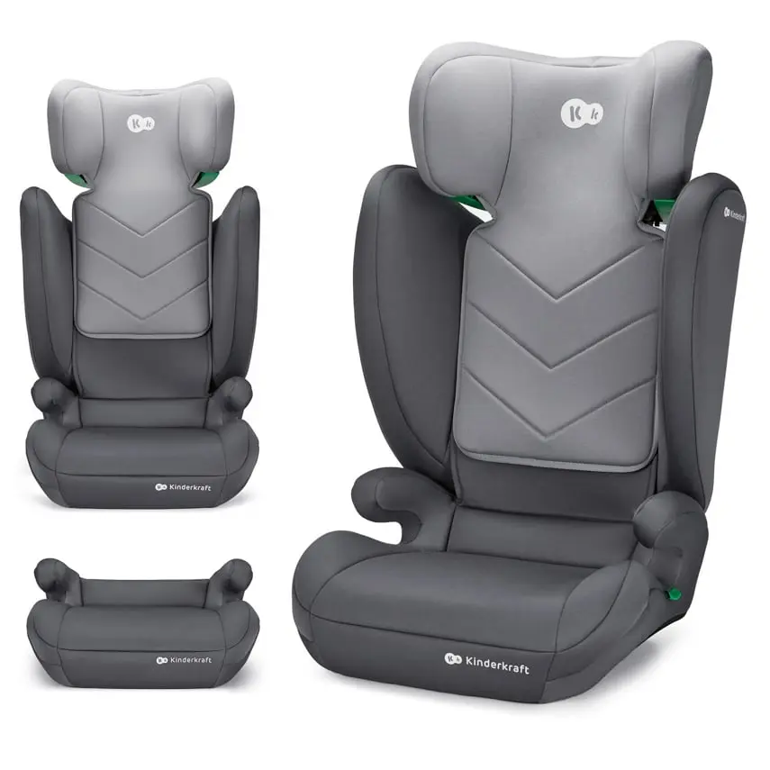 Silla Auto 2 Em 1 Kinderkraft I-spark I-size (cinza - 100-150 Cm)