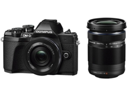Cámara Mirrorless OLYMPUS M10 MKIII BLK 14-42 EZ+40-150 (Negro - 16 MP - Sensor: Micro 4/3 - ISO: 100 a 6 400)