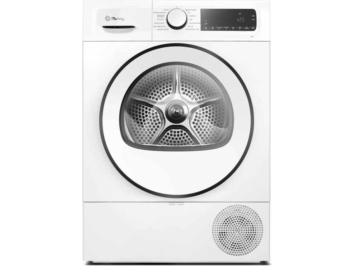 Secadora BALAY 3SB080BE (8 kg - Bomba de Calor - Blanco)