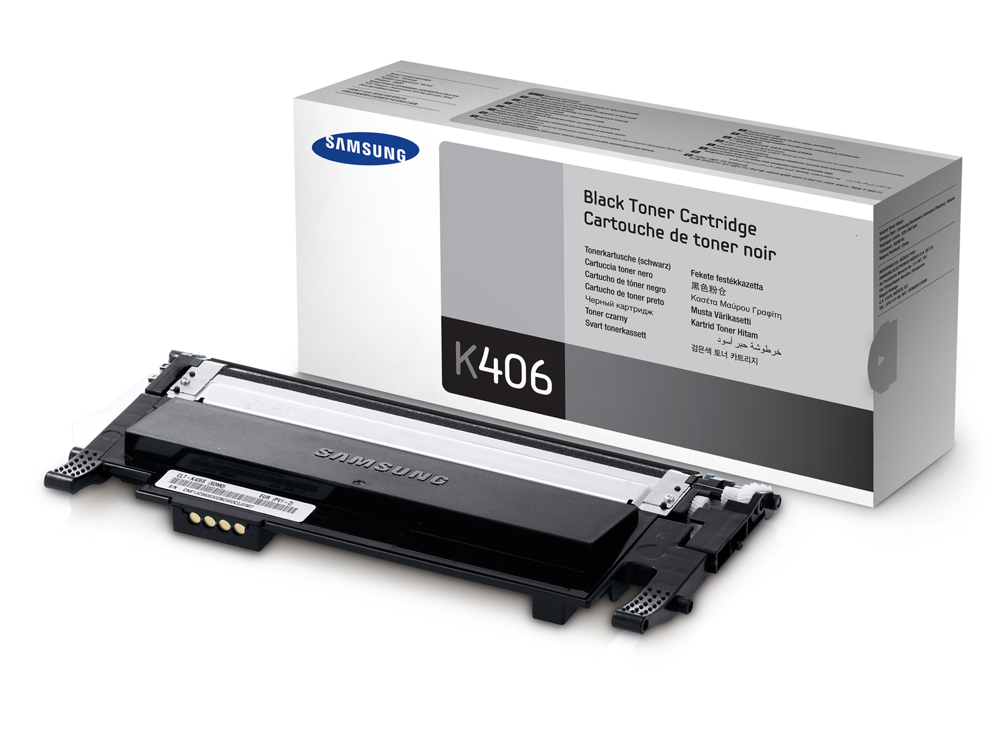 Tóner Original SAMSUNG CLT-K406S Negro compatible con CLP-360/CLP-365/CLX-3300/CLX-3305/C410/C460
