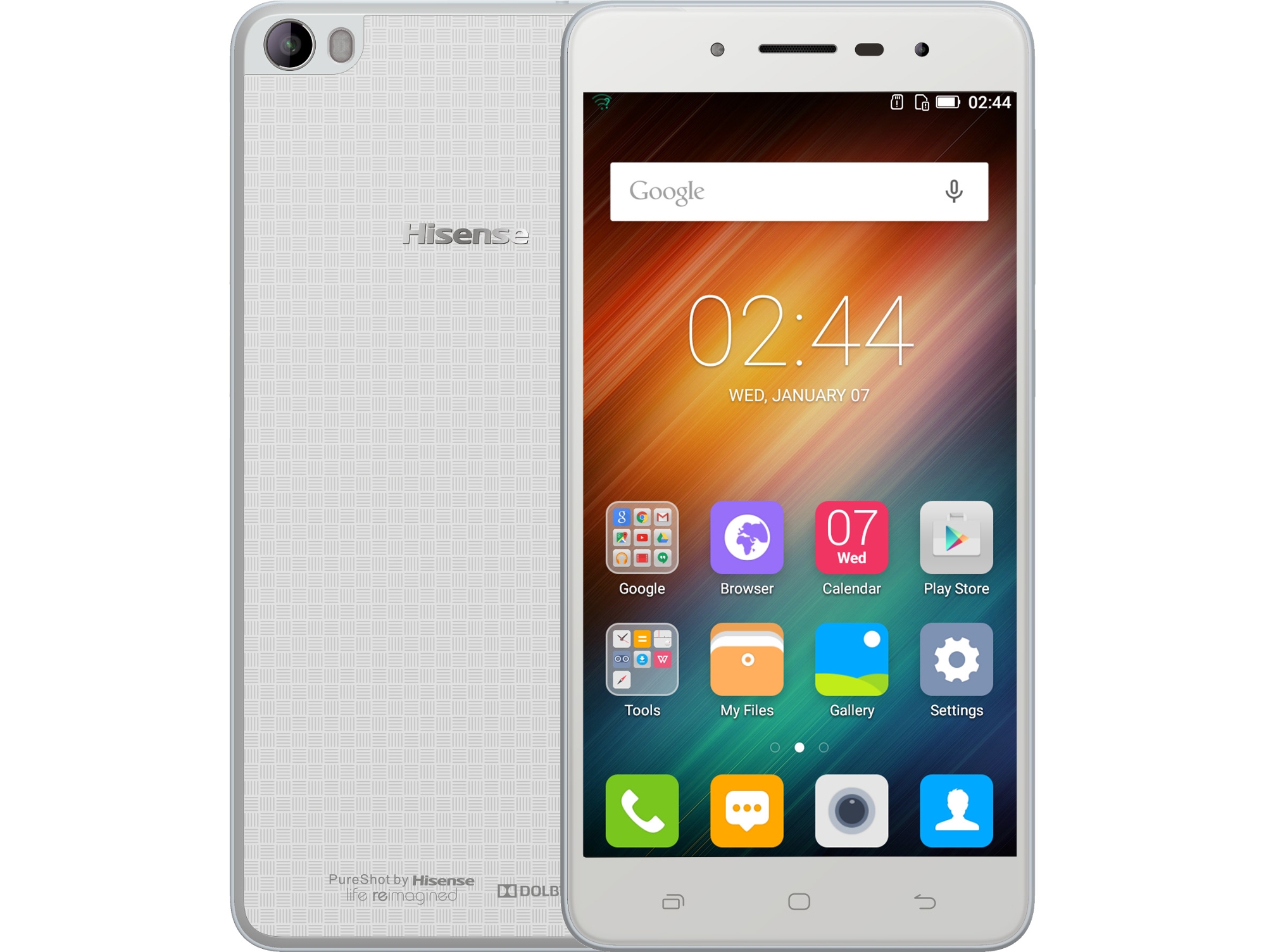 Smartphone HISENSE L671 (5'' - 2 GB - 16 GB - Blanco)