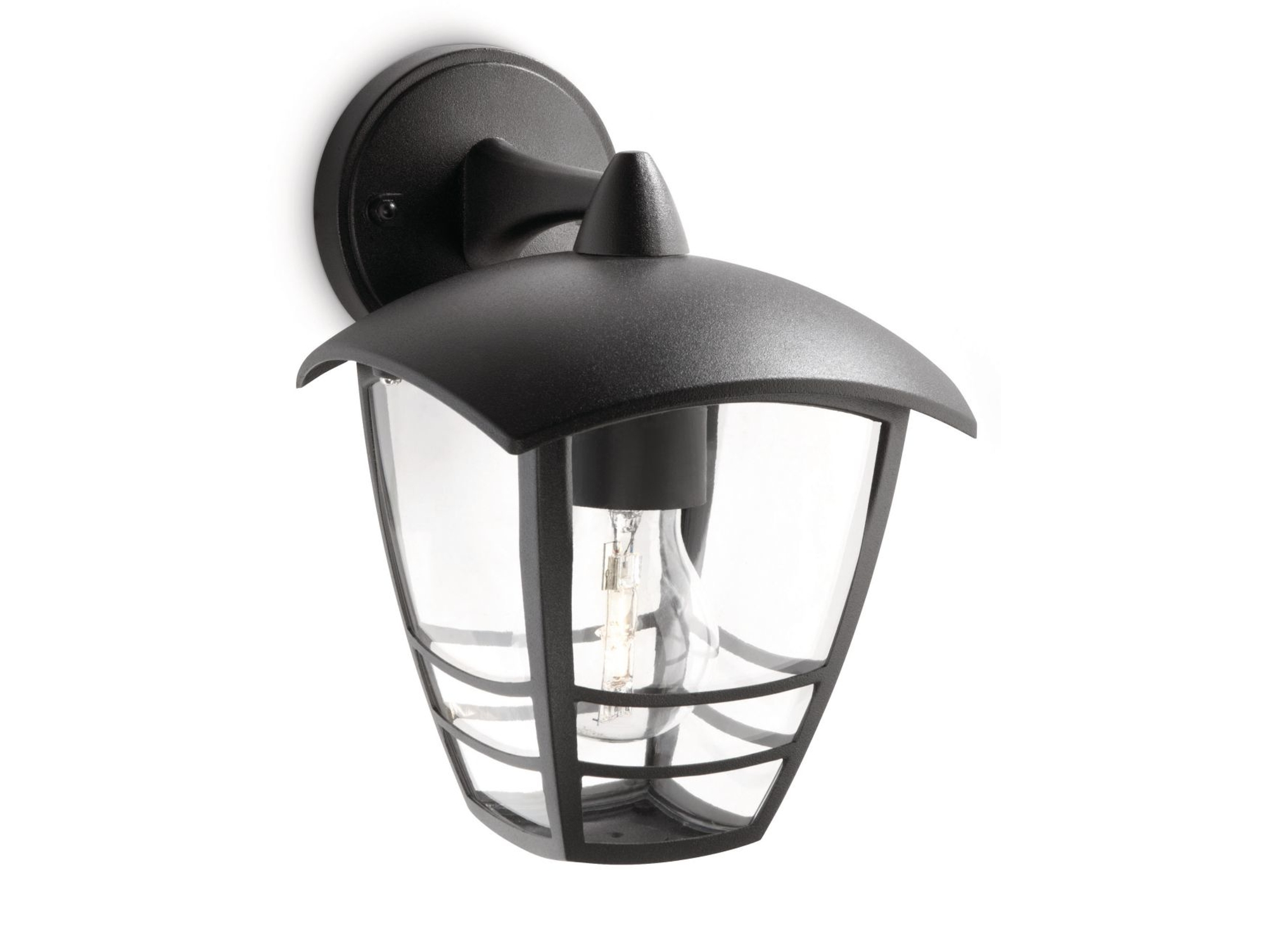 Lámpara Exterior de Pared PHILIPS Creek Negro