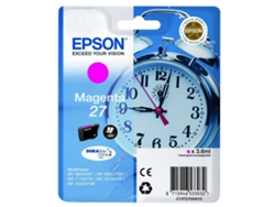 Cartucho de tinta original EPSON 27 Magenta C13T27034012, T2703, Despertador -