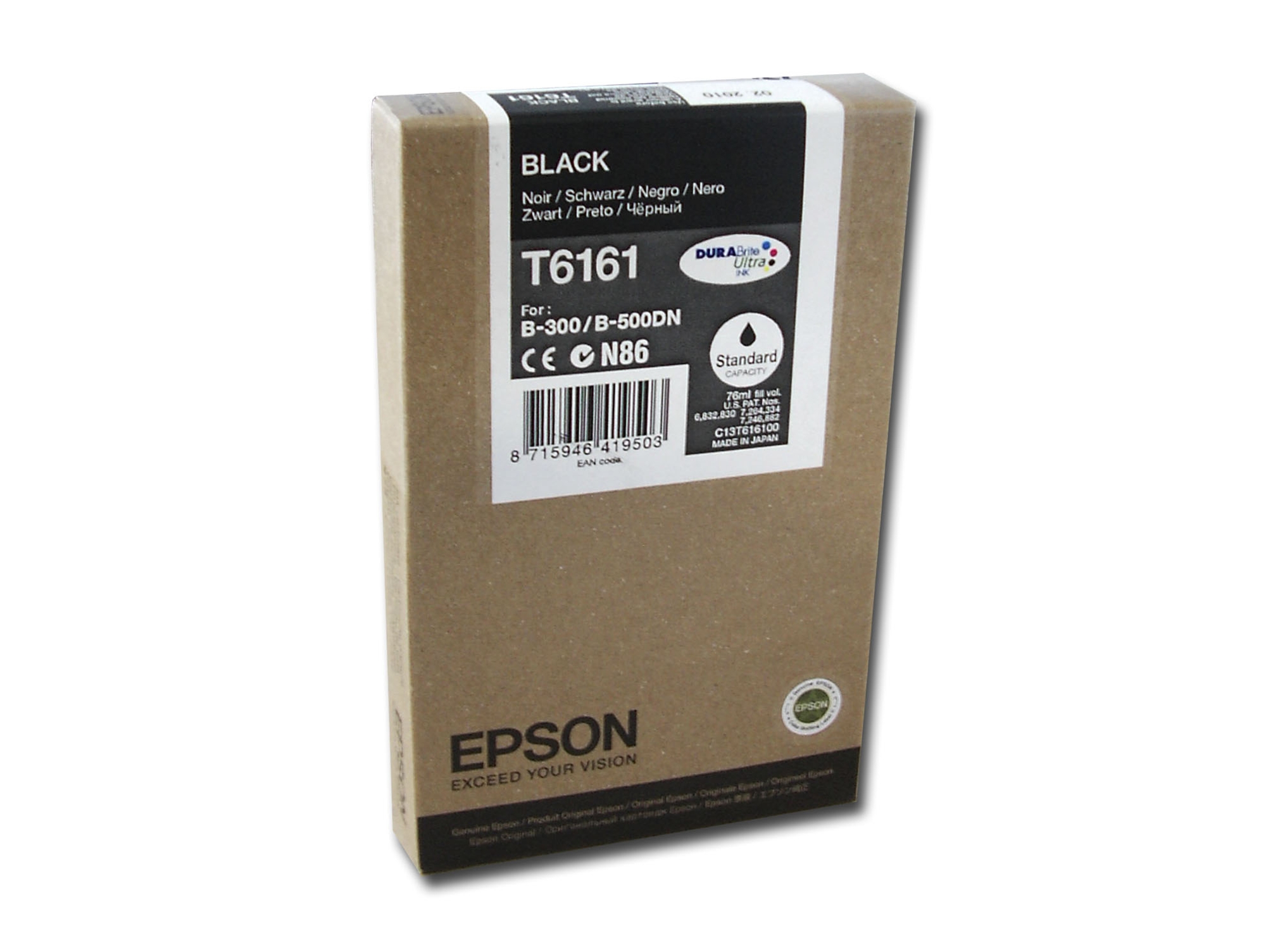 Cartucho de tinta original EPSON T6161 76 ml, Negro, L, C13T616100