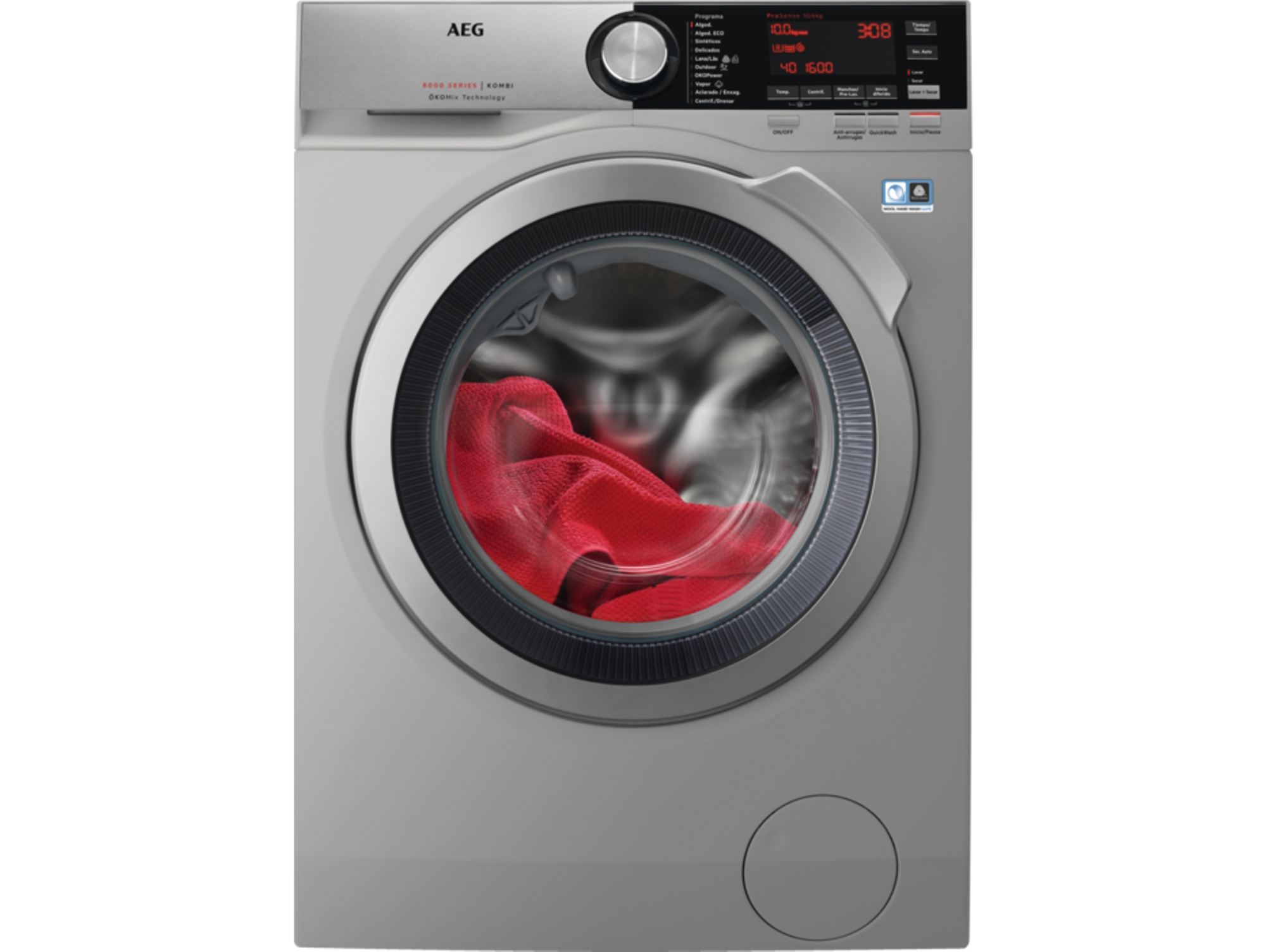 Lavasecadora Reacondicionada AEG LWEC12S (Grado A - 6/10 kg - 1600 rpm - Inox)