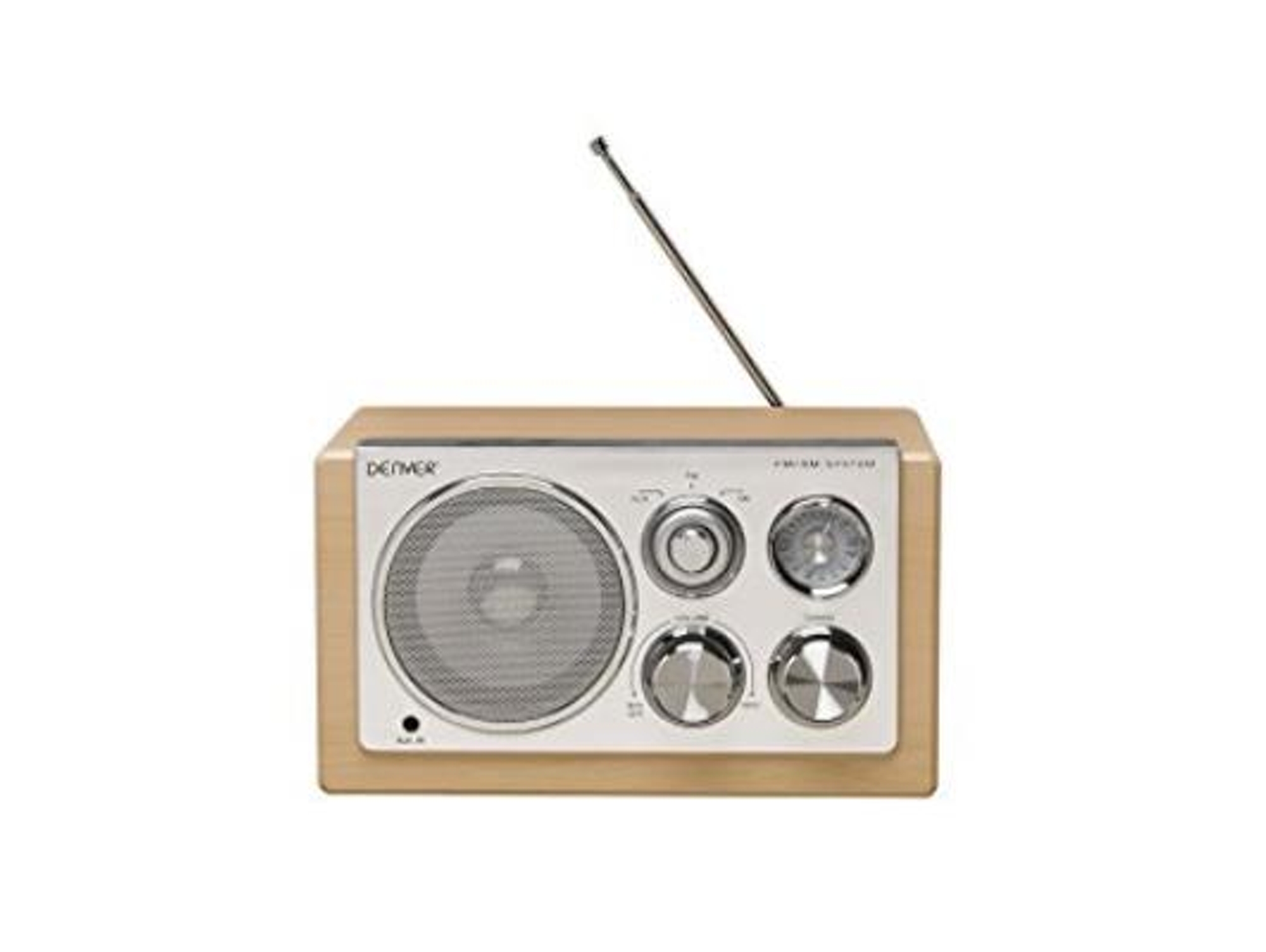 Radio Mesa DENVER Analógica Retroaux Madera