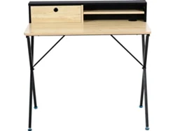 Escritorio MITSAI Vienna Marrón y Negro (90 x 50 x 76 cm)